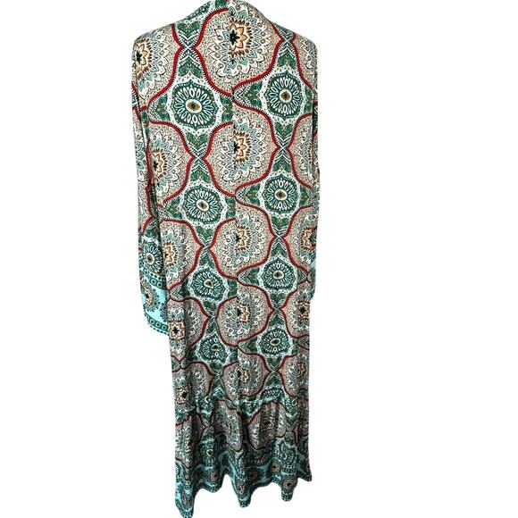 RUSTTYDUSTTY Women's 3XL Long Floral Kimono Robe Swimwear Cover Up Resort Boho - Picture 2 of 11